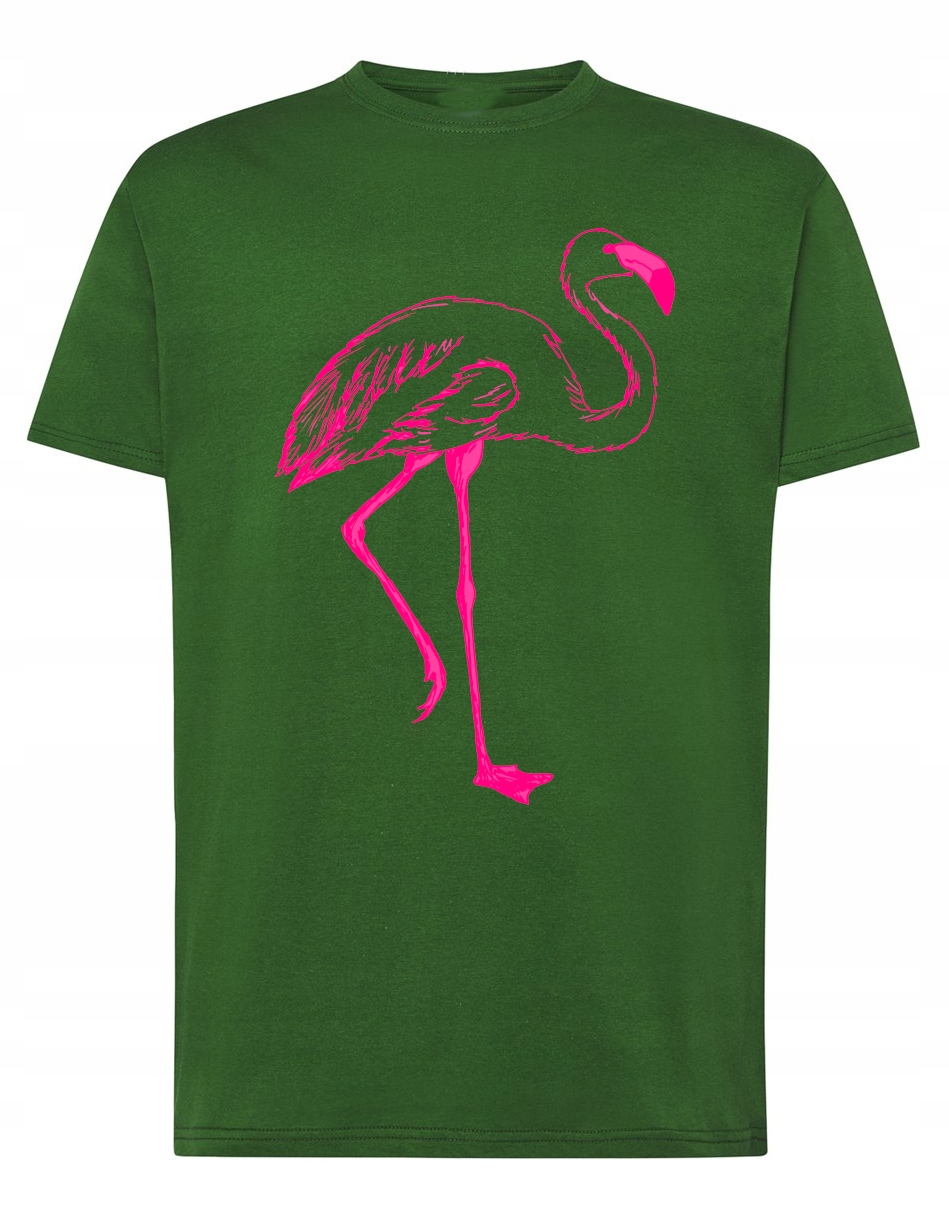 

T-Shirt koszulka nadruk różowy Flaming r.XL