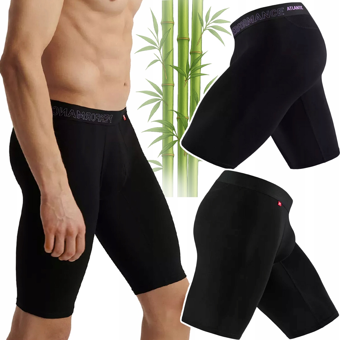 Pánské sportovní boxerky Atlantic z bambusu, prodyšné, Extra Long L