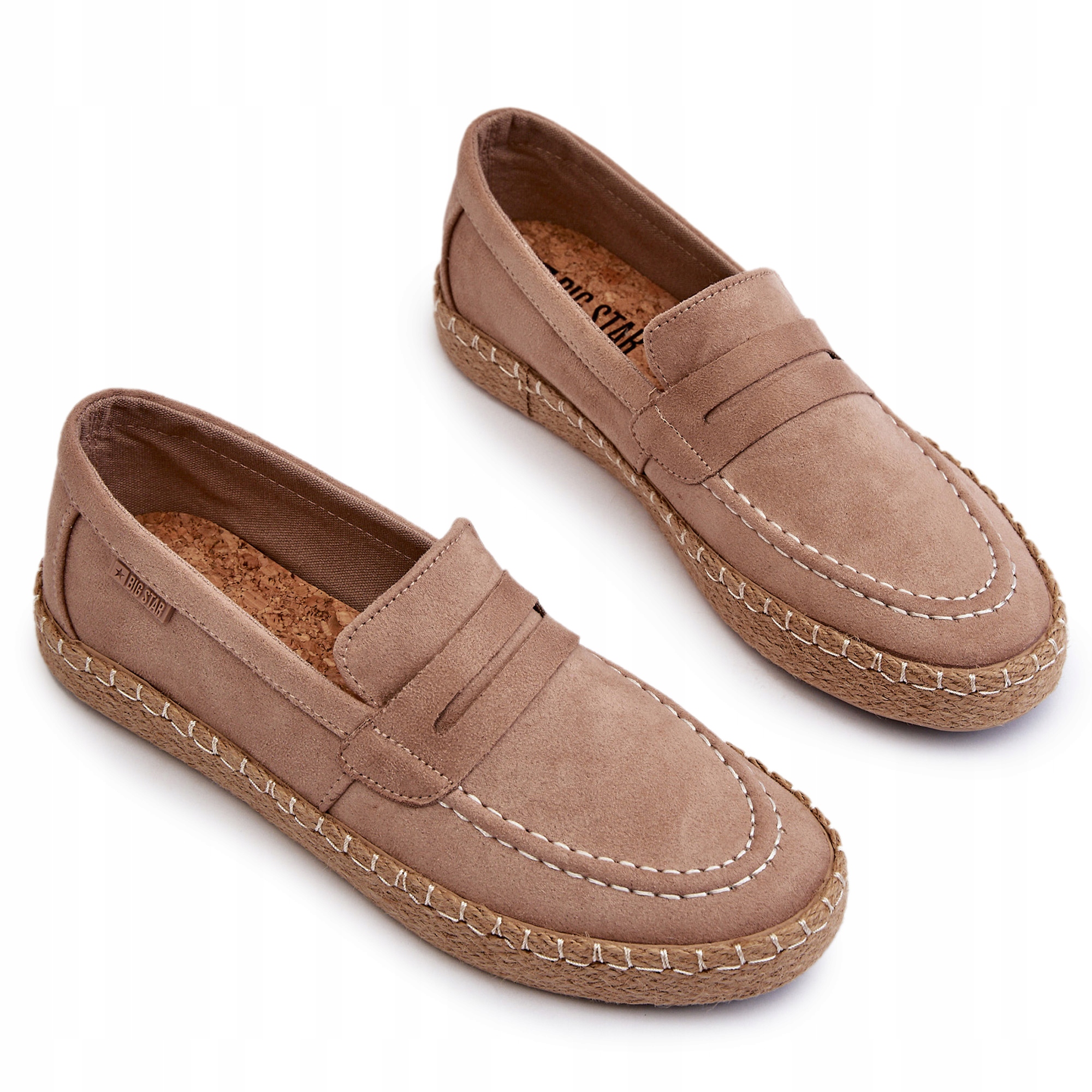 ESPADRYLE MĘSKIE EKO ZAMSZOWE NN174049 BEŻOWE 45