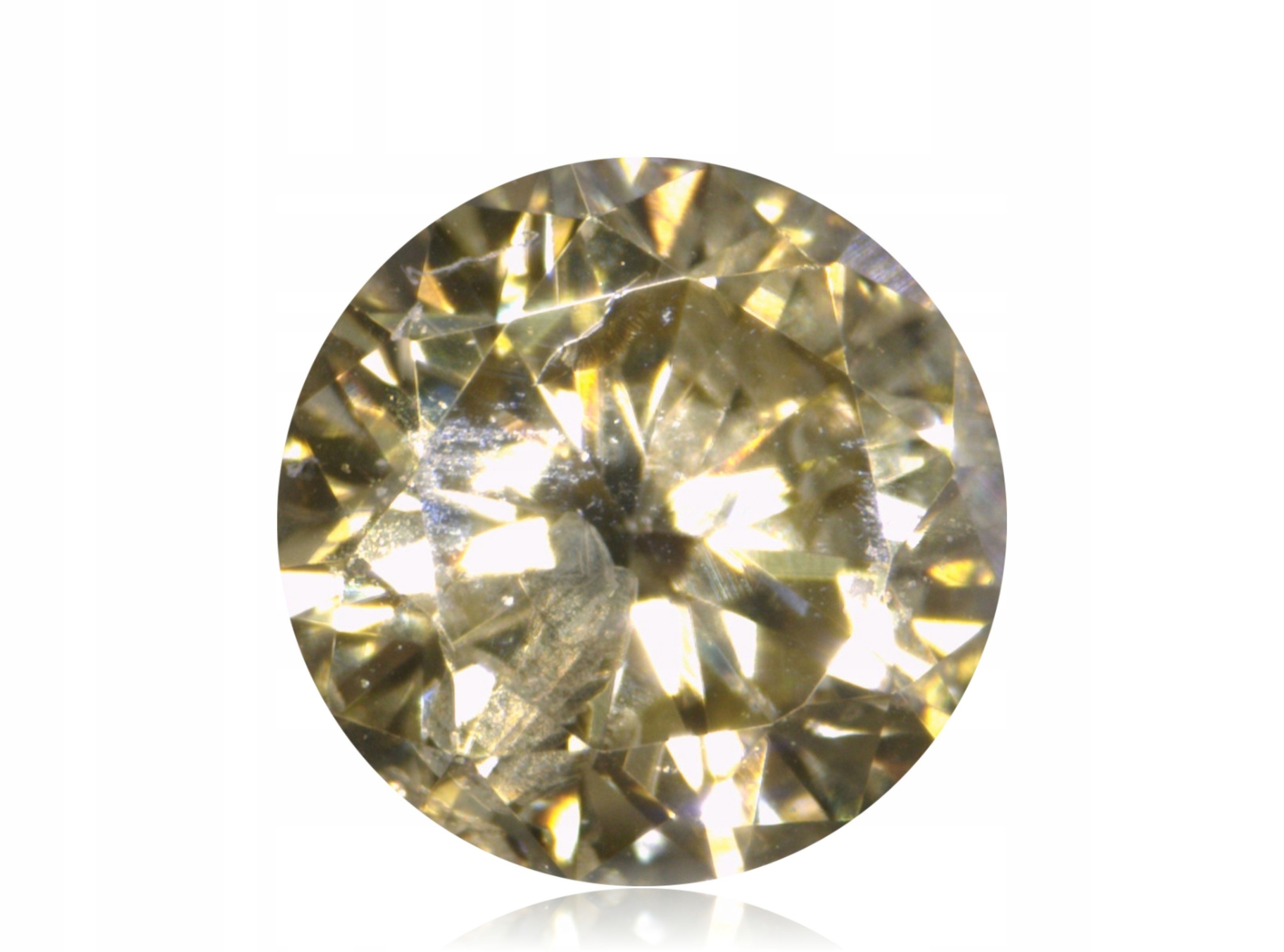 Přírodní Diamant 0.08ct Žlutý Briliant I1 eCertifikát Wbd