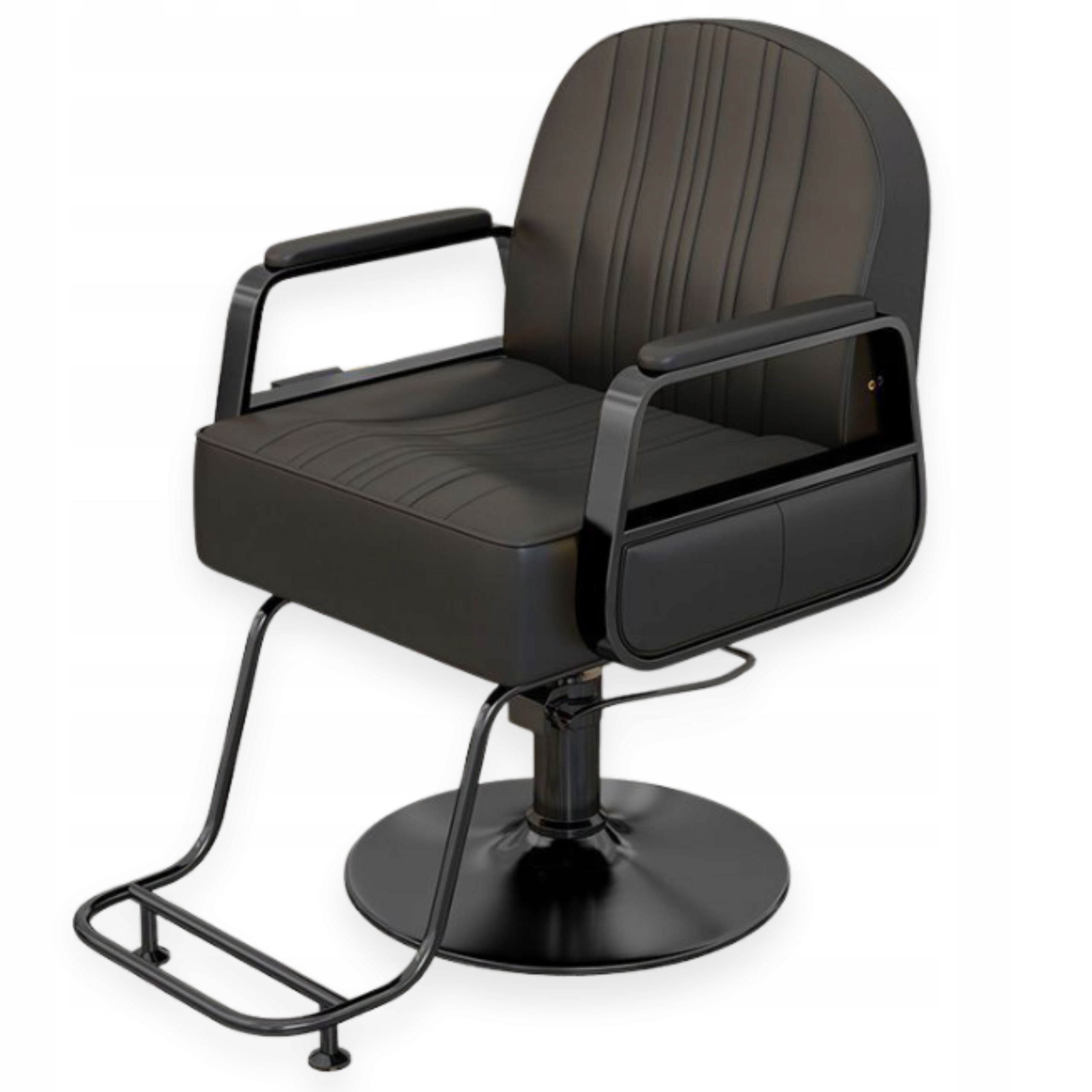 Fotel Fryzjerski Barberski Hydrauliczny Classic Czarny Obrotowy Regulowany