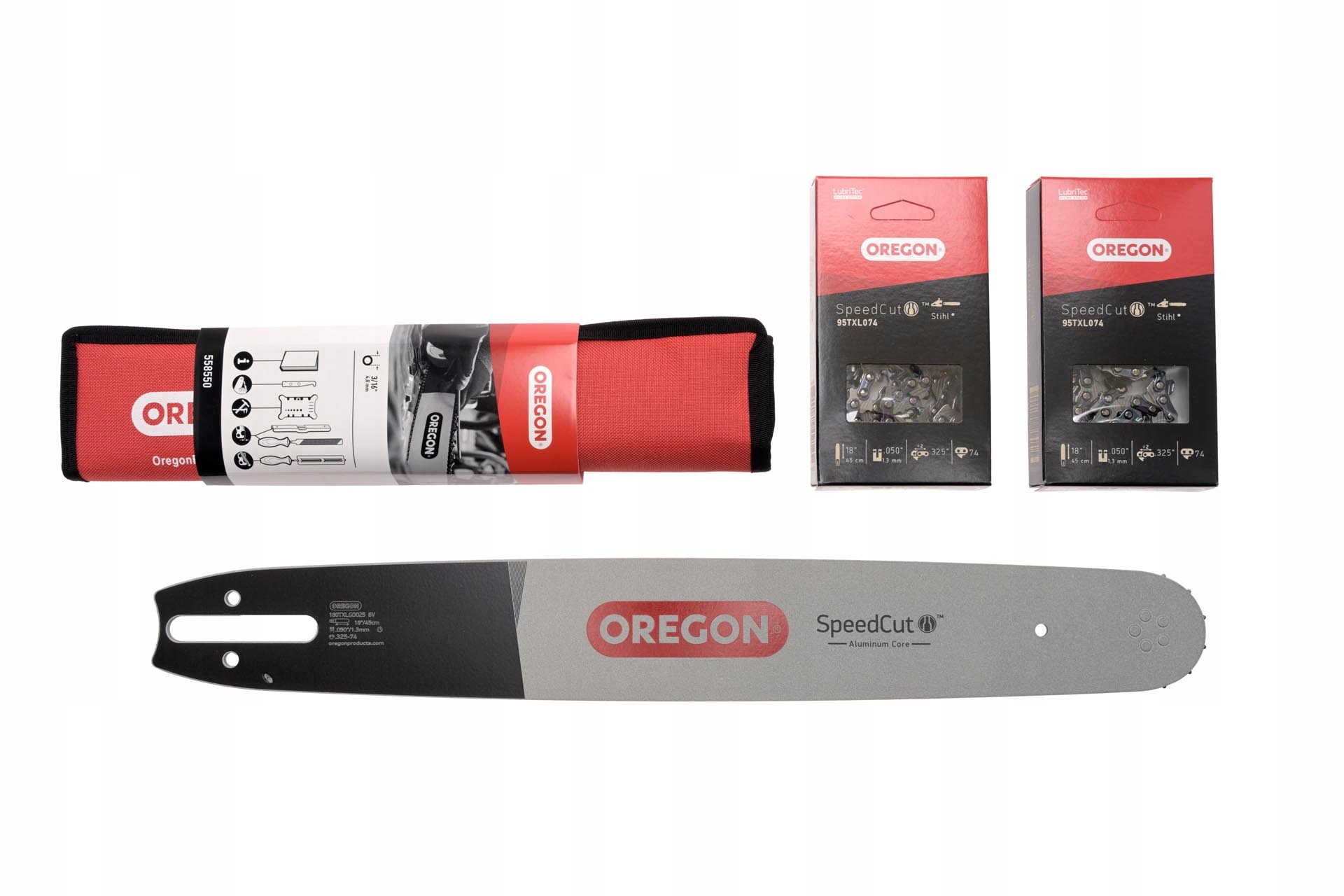 Rezací set Oregon 1x 180TXLGD025+ 2x 95TXL074E sada na ostrenie