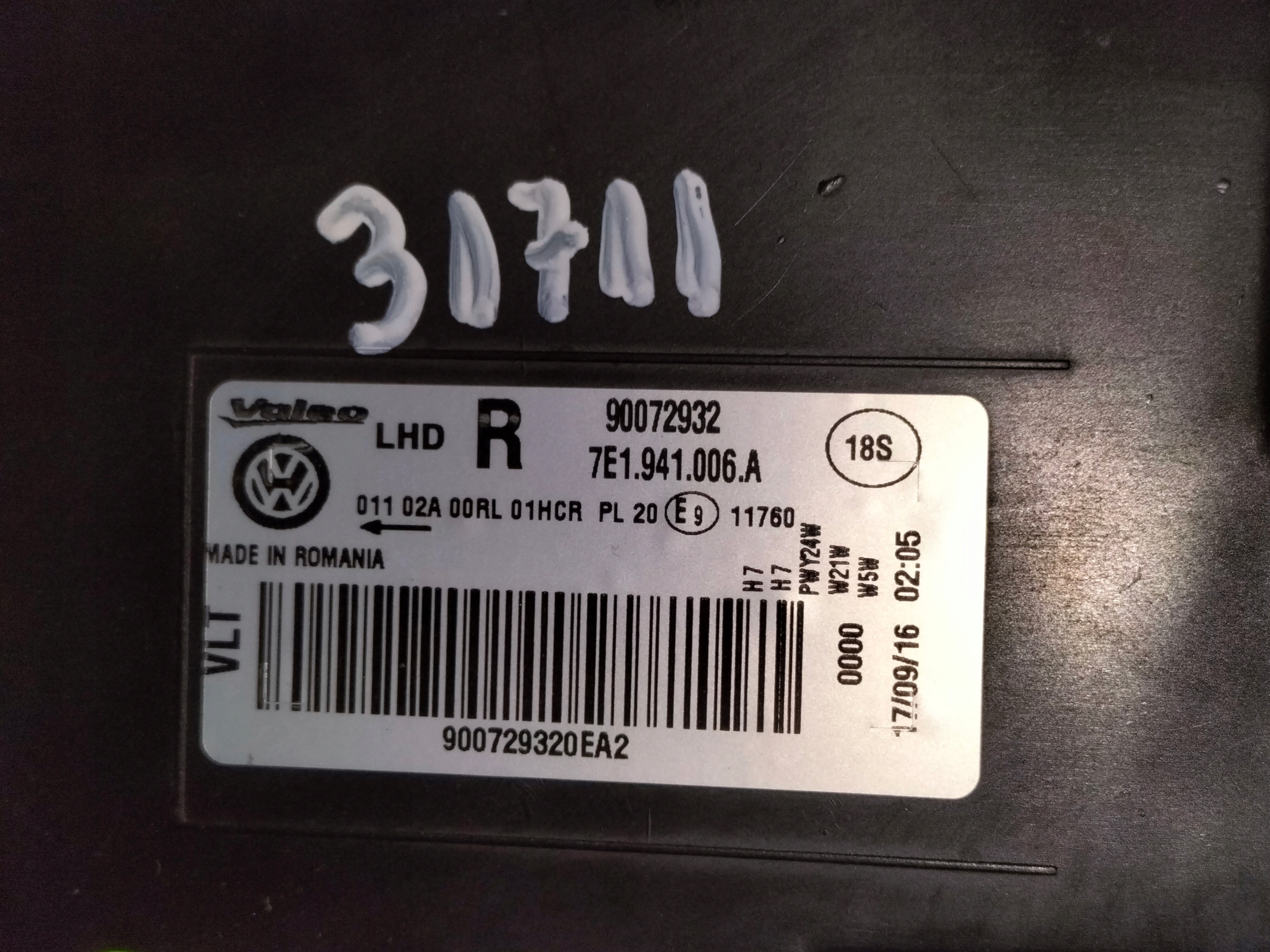 light front reflektor right VW T6 15