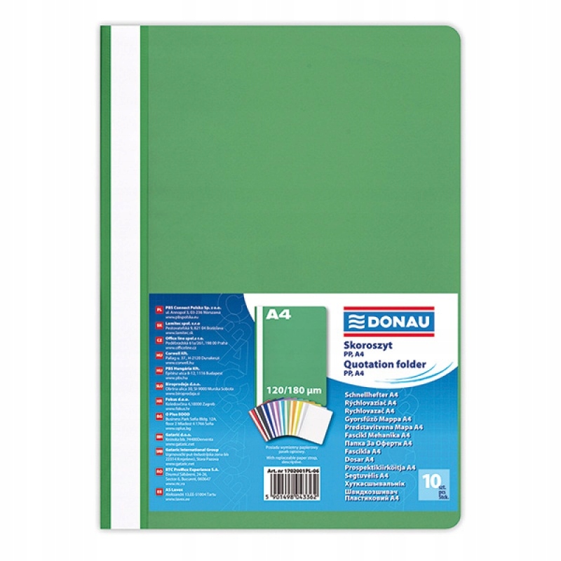 

Skoroszyt Pp A4 standard 120/180mikr 10szt