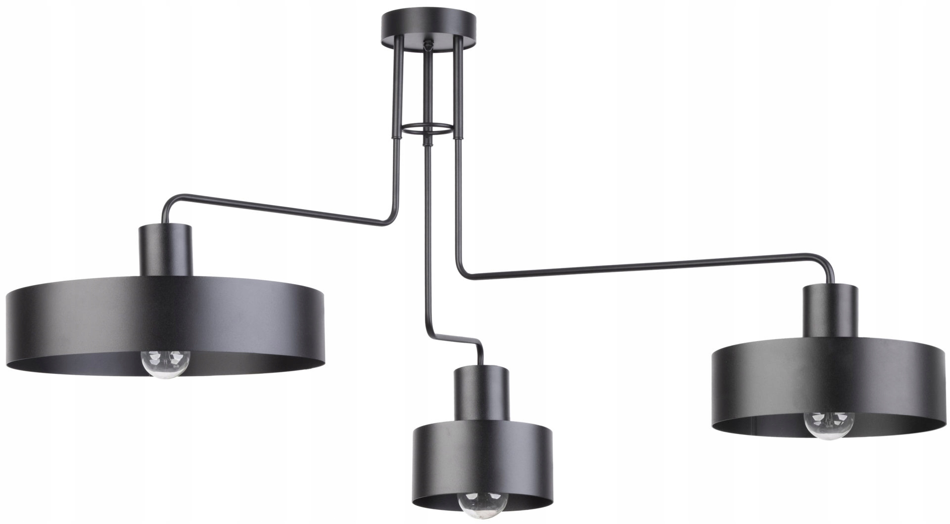Stropná lampa Vasco 3xE27 15W čierna Sigma Lighting minimalistická