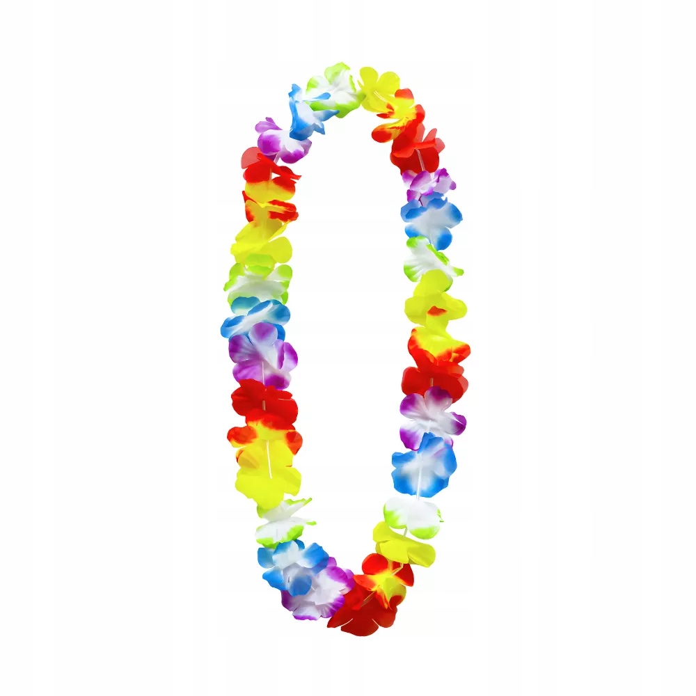 Naszyjnik Hawajski z kwiatów kolorowy OMBRE na imprezę Hawajską 100cm