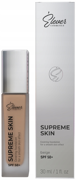 Elever Supreme Skin Beige 30 ml Nie zatyka porów Hialuronian sodu SPF50+