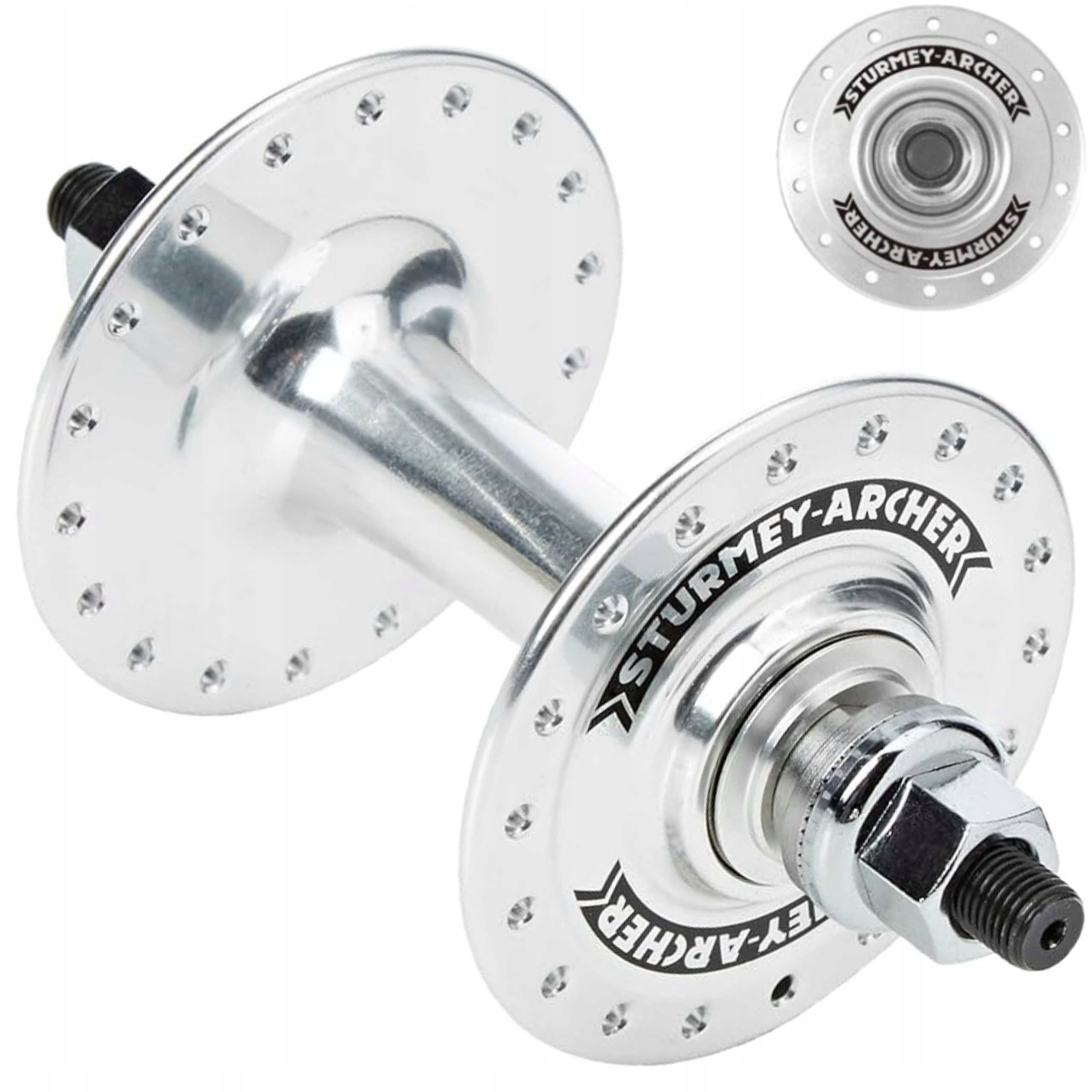 Piasta Przód Sturmey-Archer HBT30 Srebrna 32 Otwory Aluminium 6061