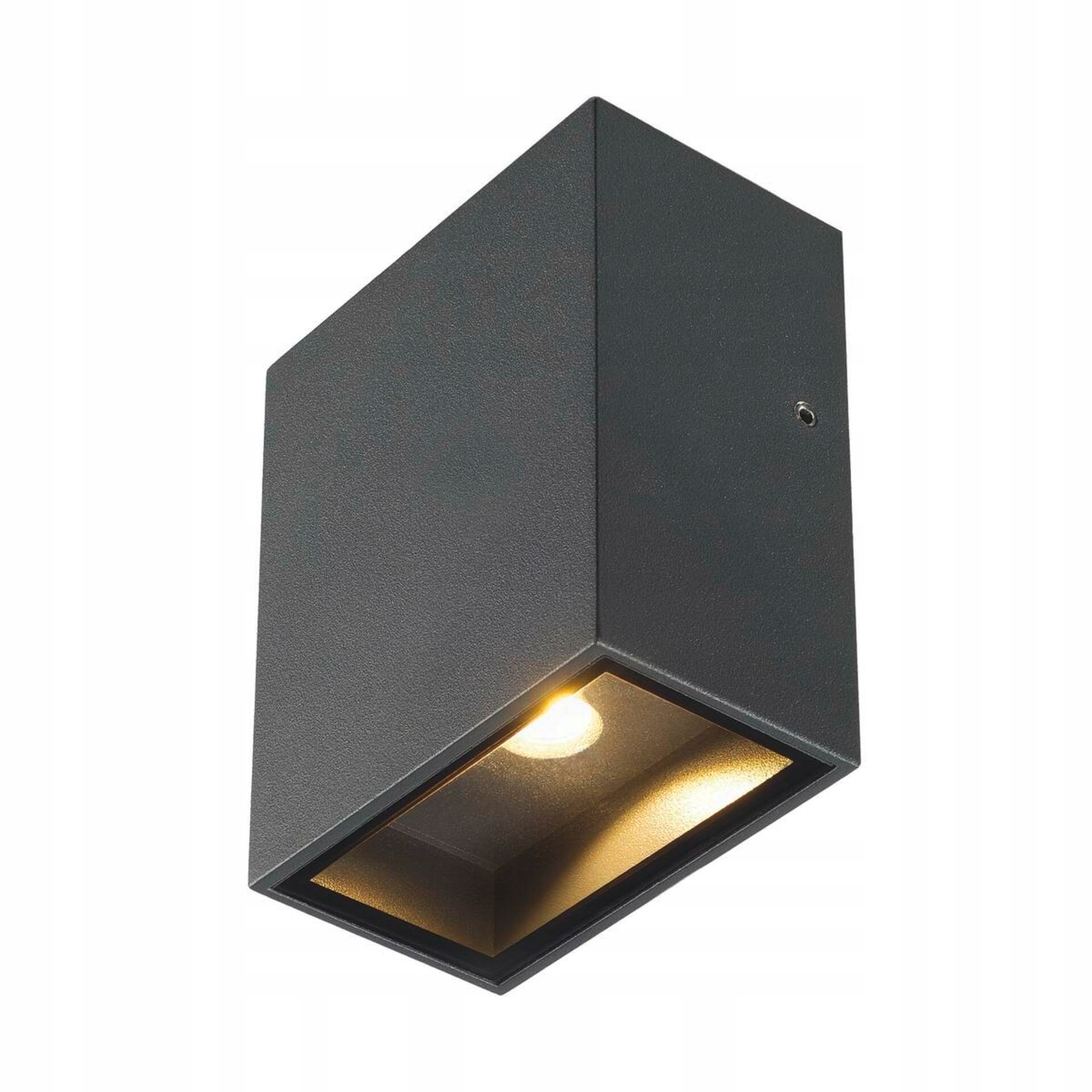 Slv Big White Quad 1 XL, nástenné svietidlo, Led, 3000K, IP44, hranaté, antr