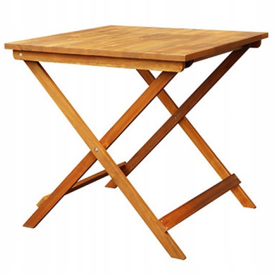 Skládací Konferenční Stolek 75x75x75 cm teak