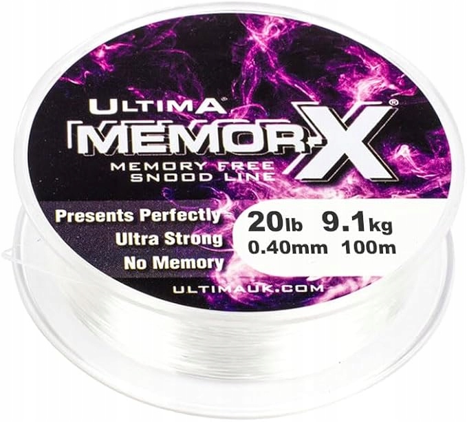 Wytrzymała Żyłka Wędkarska Ultima Memor-x 20LB 9.1KG 0.45MM 100M Crystal