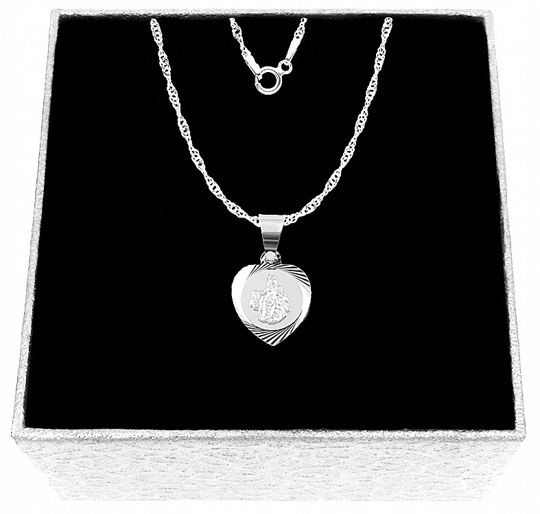 Naszyjnik łańcuszek medalik Matka Boska srebro 925 55cm Eve W39