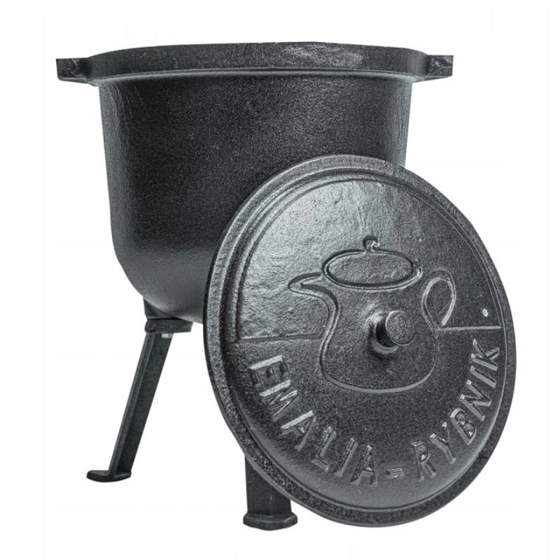 KOCIOŁEK MYŚLIWSKI Garnek ŻELIWNY SOLIDNY 4L