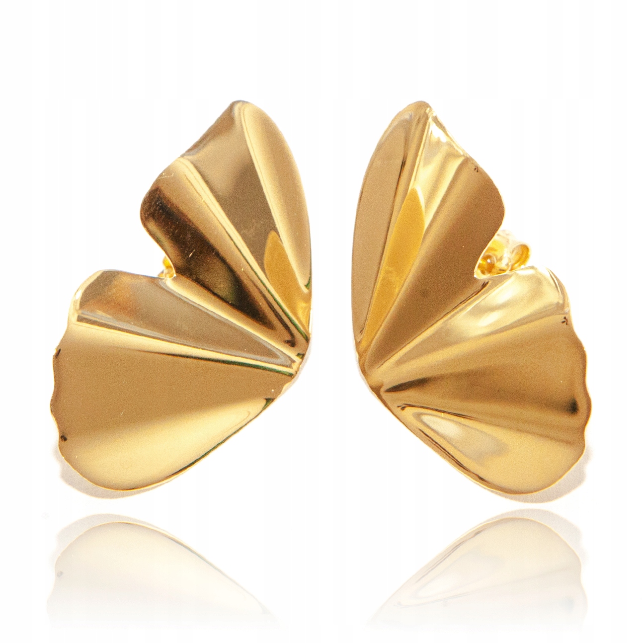 Stříbrné pozlacené náušnice motýl křídla stříbro 925 jaro elegantní