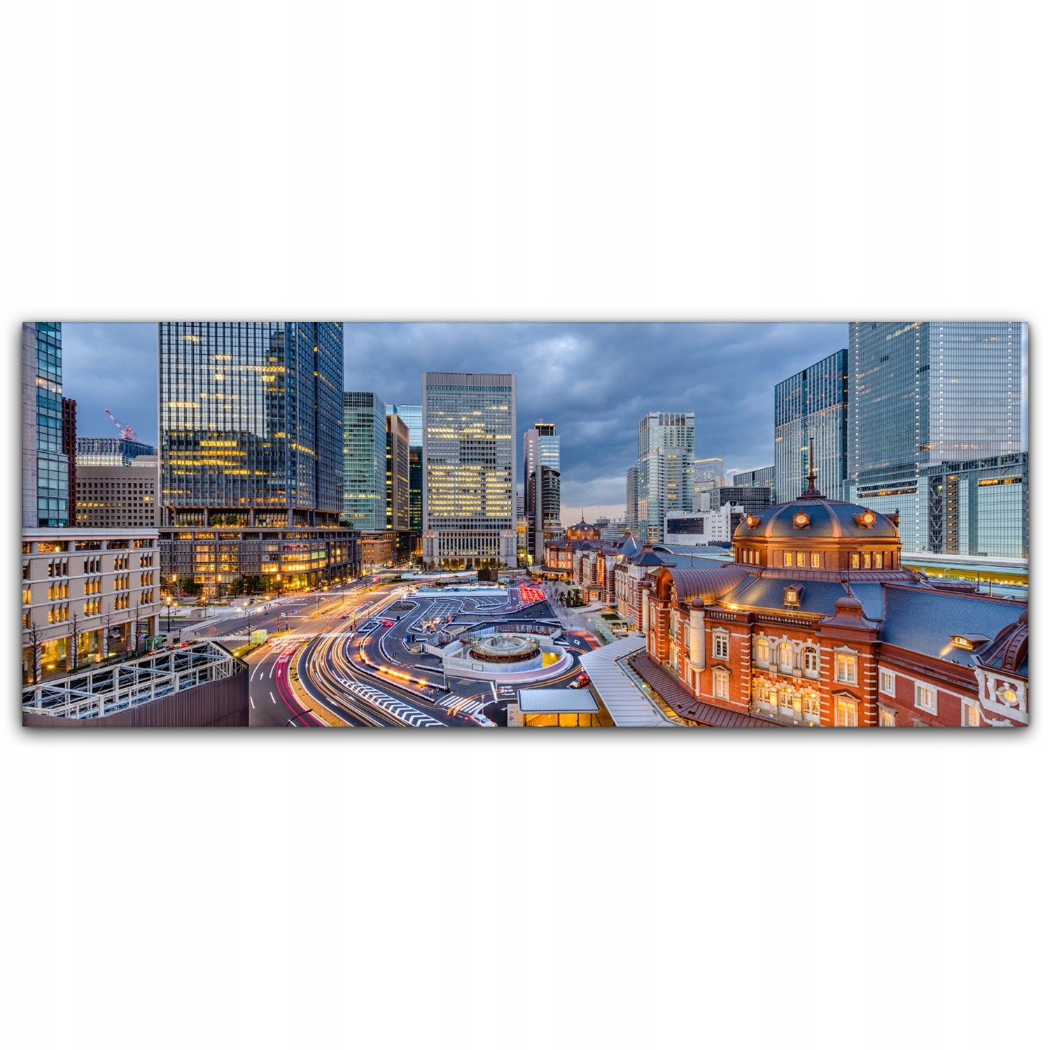 Obraz plátno s fotografií 125x50 Japonsko Město Budovy