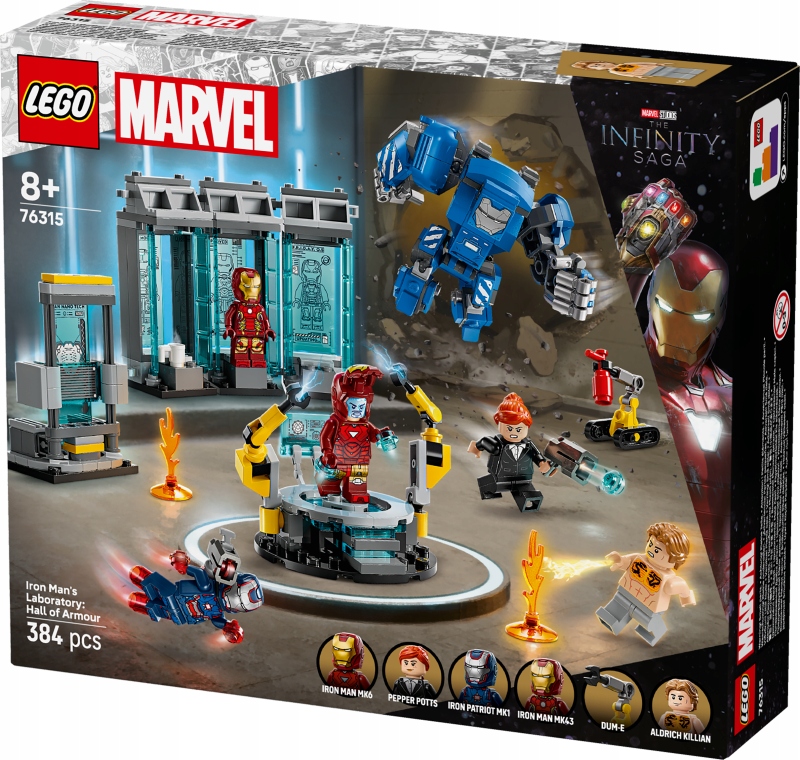 Lego Marvel 76315 Iron Man a jeho laboratoř: Síň brnění