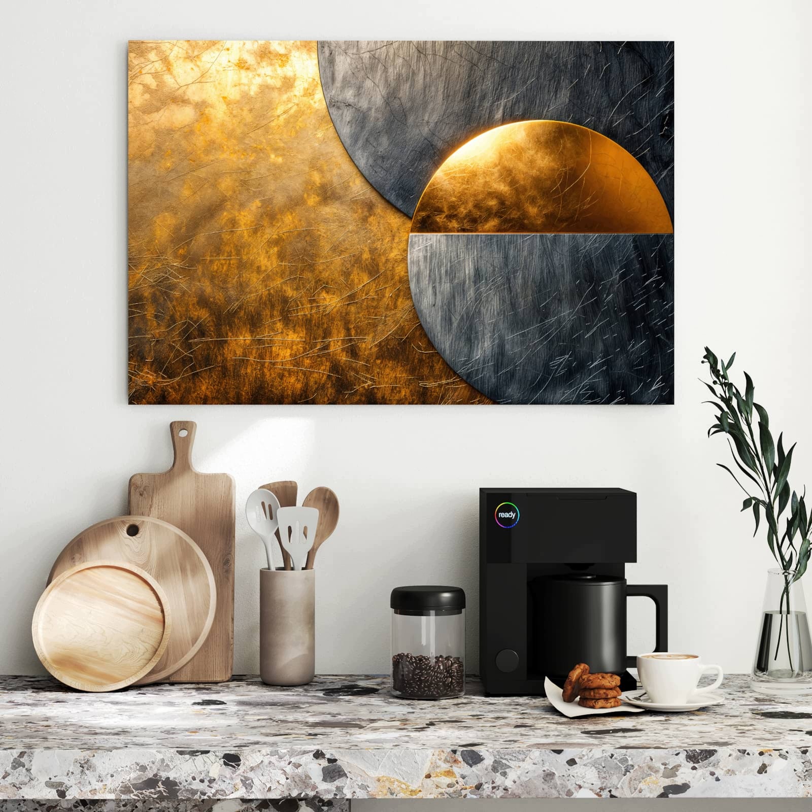 Magnetická tabule Kovové kolečkaZlato stříbrné 90 × 60 cm
