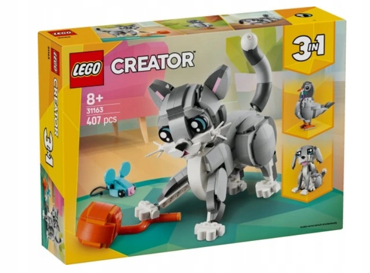 Lego 31163 Creator 3V1 Zkažený Kocour Pes Holub