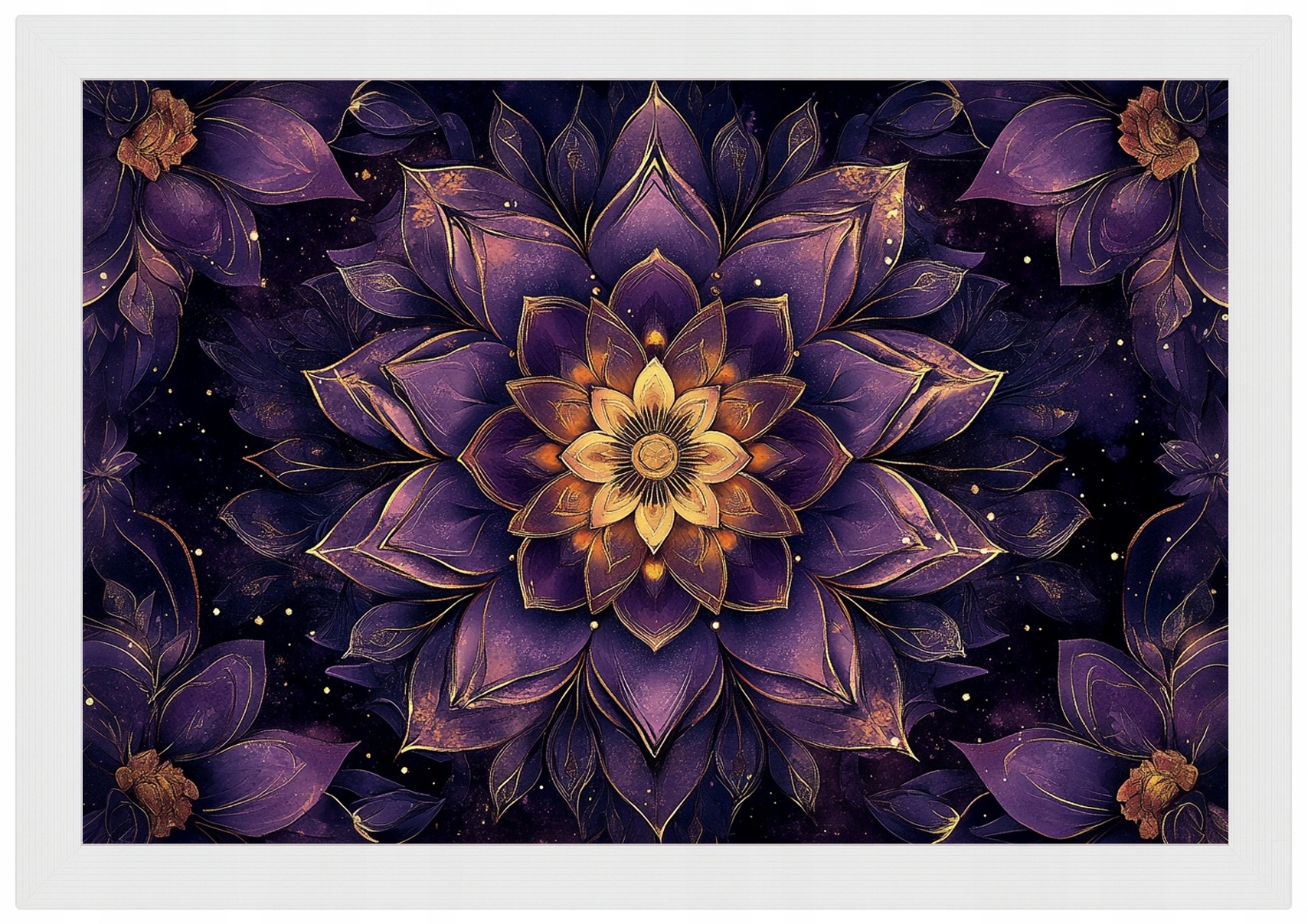 Plakát Rámeček Dřevo Mandala Harmonie Zen Meditace Energie Květ 93x62