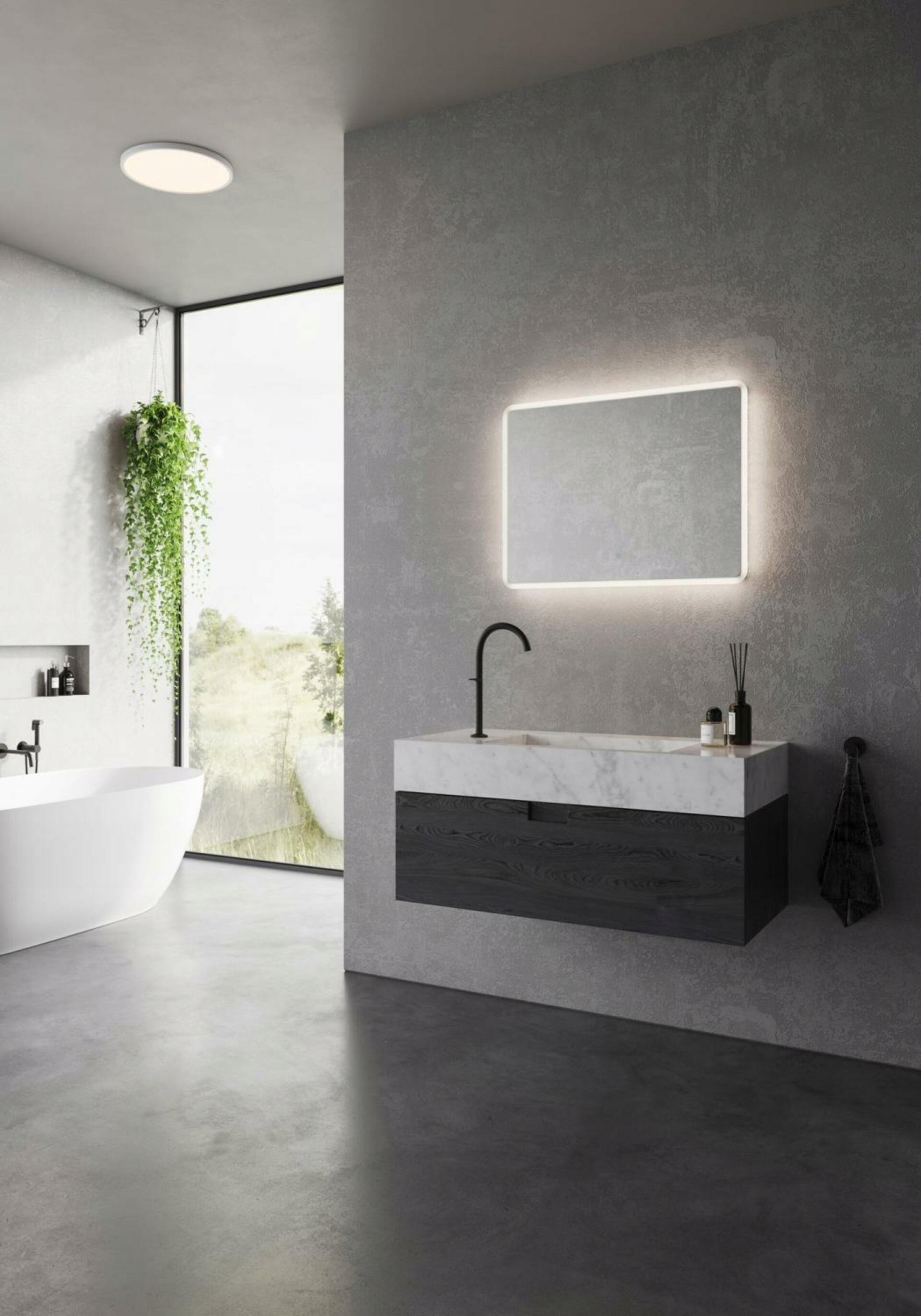 Nástenné zrkadlo Dovina 4000K 800lm IP44 800 x 600 mm Nordlux
