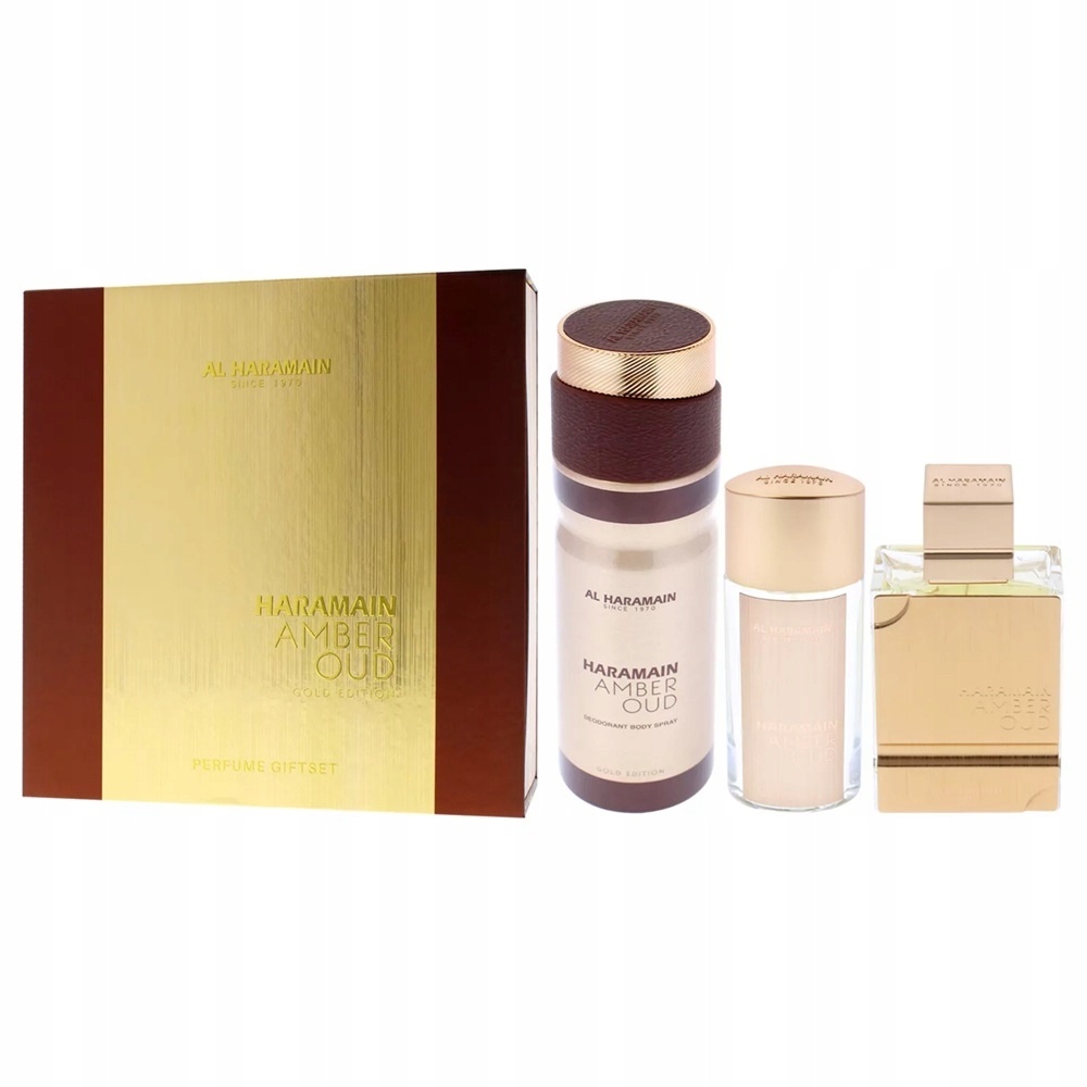 Sada Amber Oud Gold Edition 75 Ml 30 ml deodorant sprej 200 Ml Al Haramain
