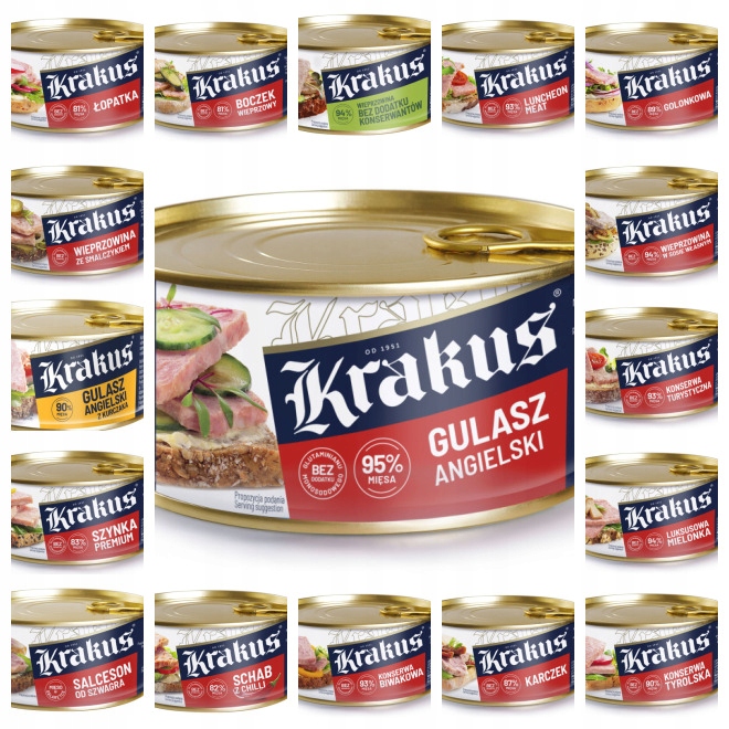 Levně Konzervy Krakus 300 G, Sada 17 Jedinečných Příchutí