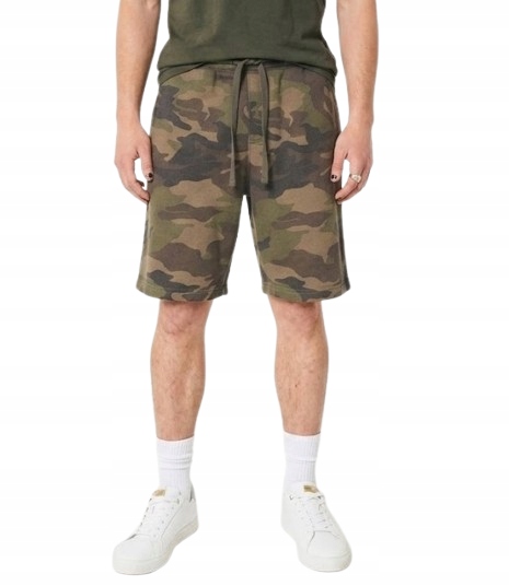 Kraťasy krátké Abercrombie Hollister L teplákové šortky maskáčový camo