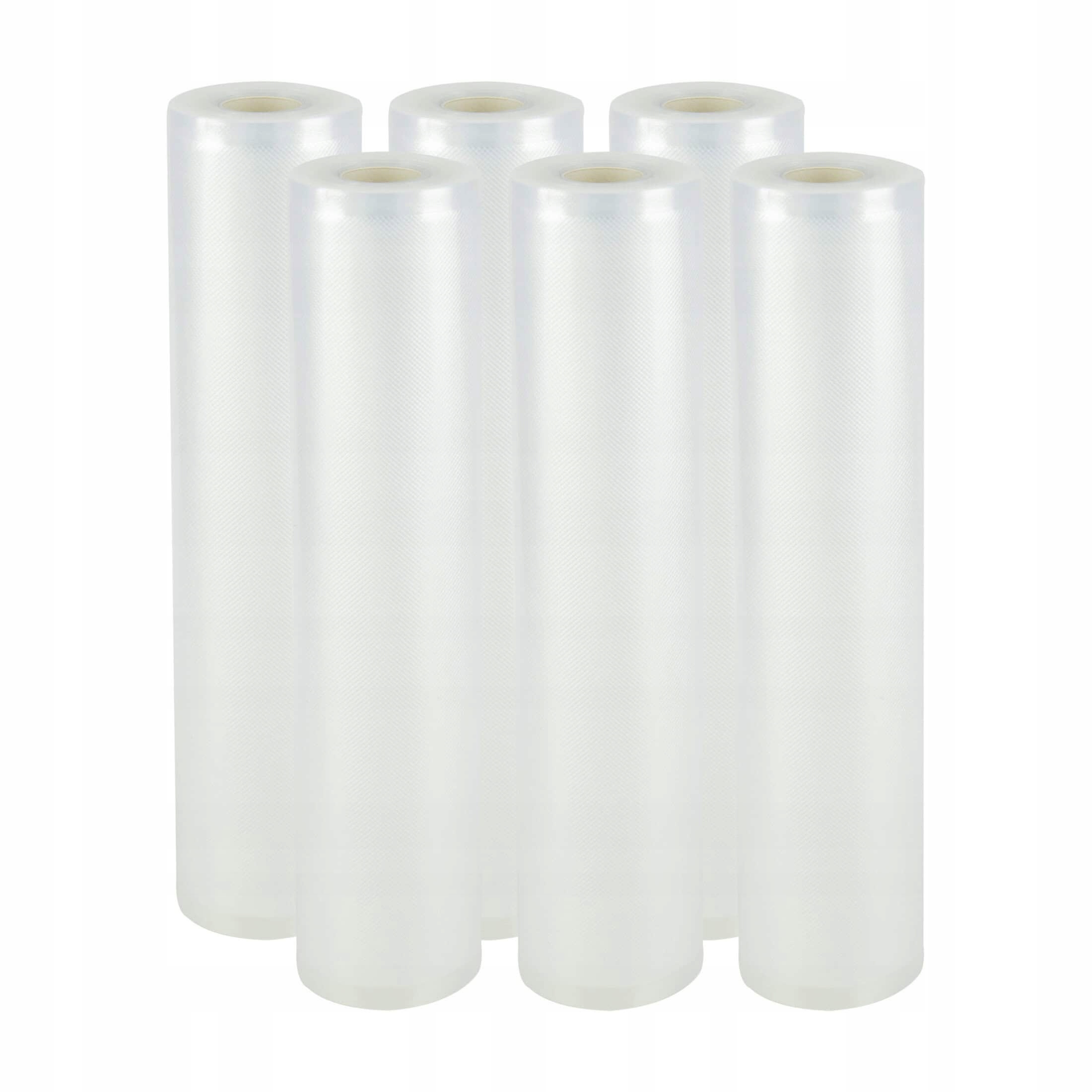 Folia do zgrzewarki próżniowej 28x6m moletowana Rolki Rękawy 6sztuk Polskie