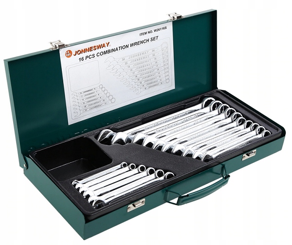 KLUCZE PLASKO OCZKOWE 6 24mm JONNESWAY ZESTAW 16s