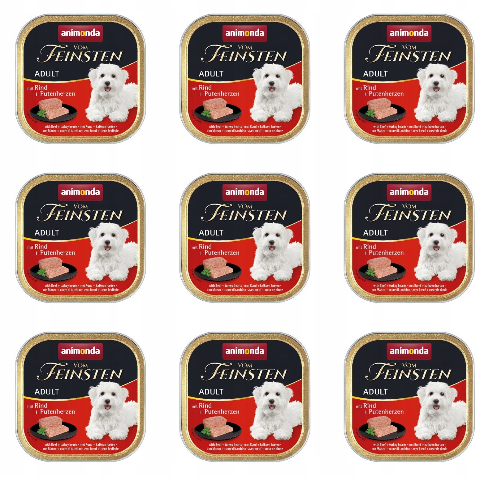 Levně Animonda vom Feinsten Hovězí a krůtí srdce 9ks