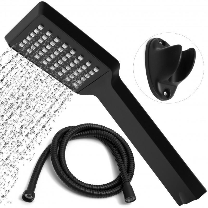 

Zestaw prysznicowy słuchawka z wężem czarny