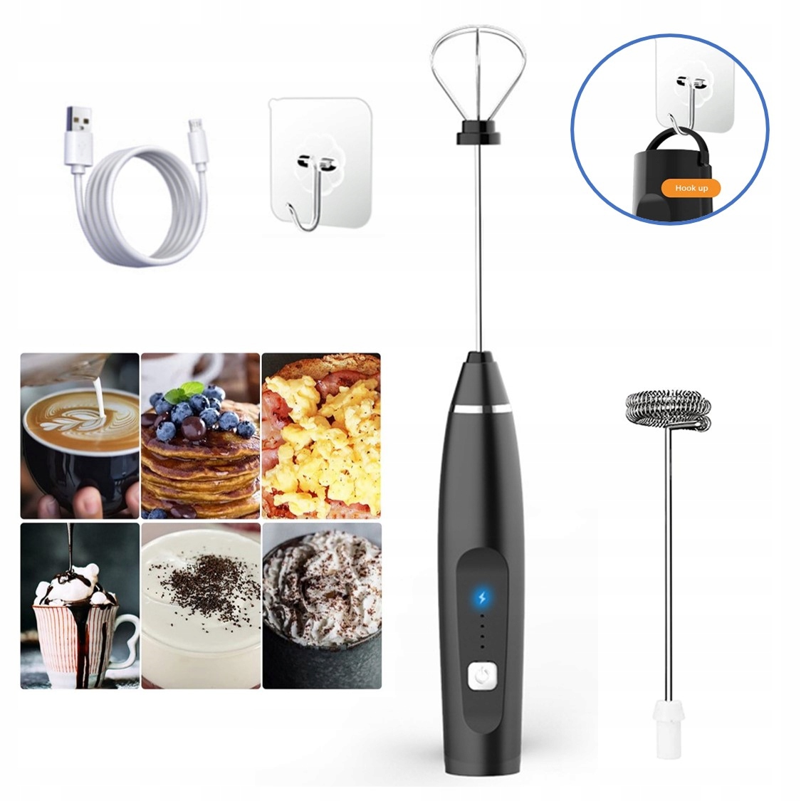 PIENIACZ UBIJACZ DO MLEKA KAWY MINI MIKSER 3 w 1