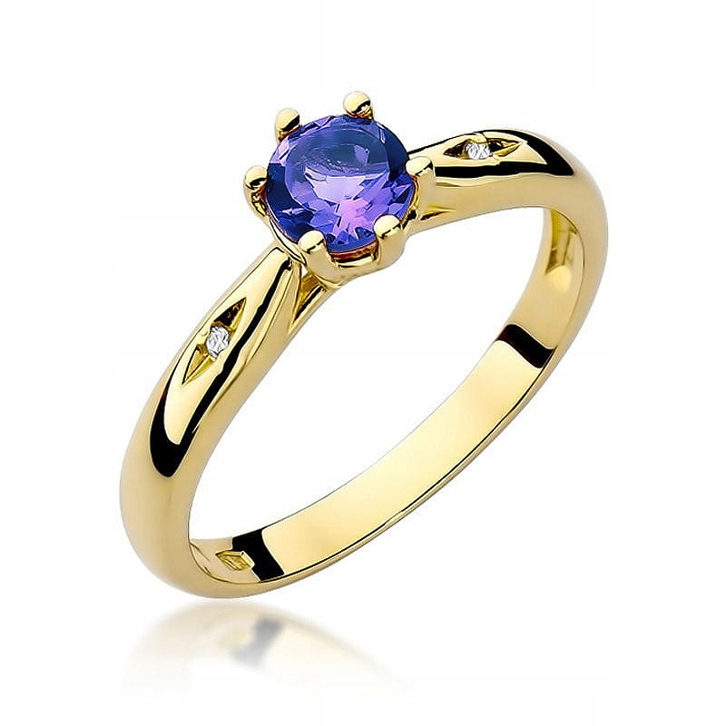 Prstýnek s brilianty a tanzanitem r18