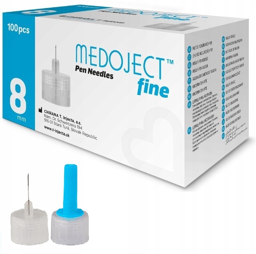 

Medoject 100 szt Igły Do Penów 30G 0,30x 8mm Ostre