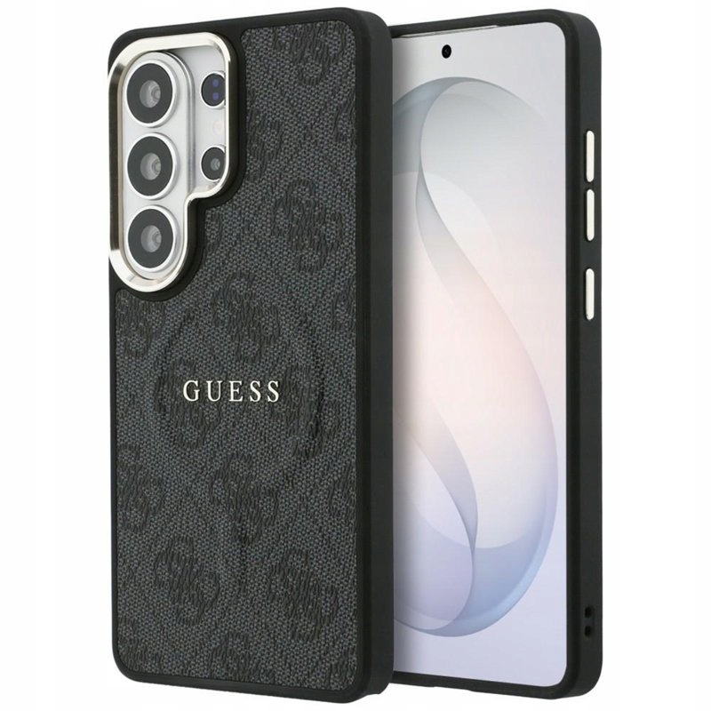 Guess 4G Embossed Ring MagSafe – Pouzdro pro Samsung Galaxy S26 Ultra (černé)