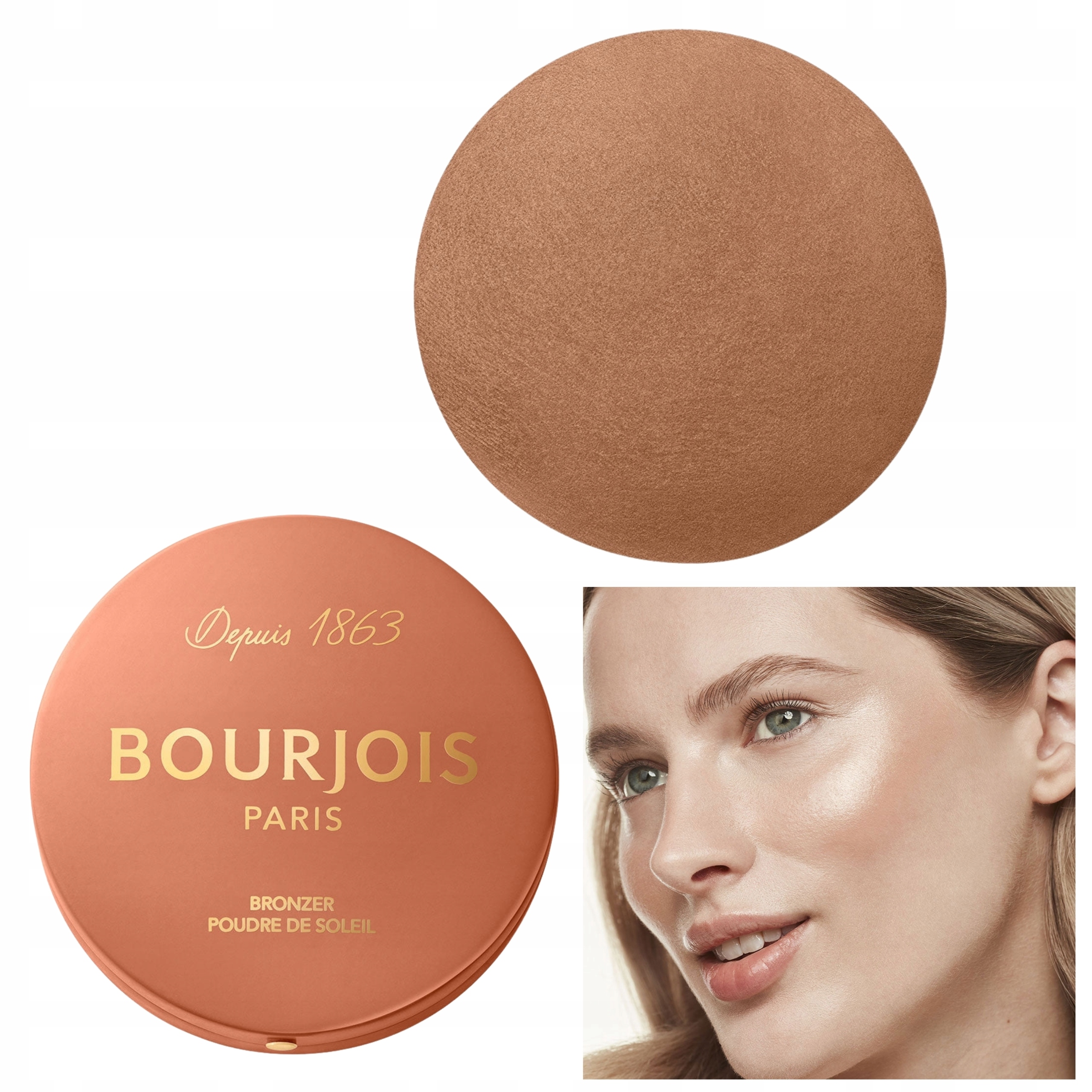 Bourjois Bronzer Do Twarzy Matowy Puder Brązujący 002 Medium