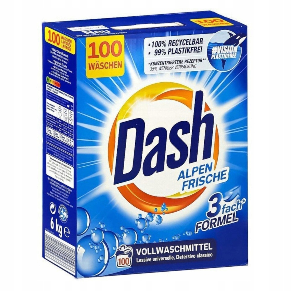 

Proszek do prania Dash Alpen Frische 100 prań 6 kg