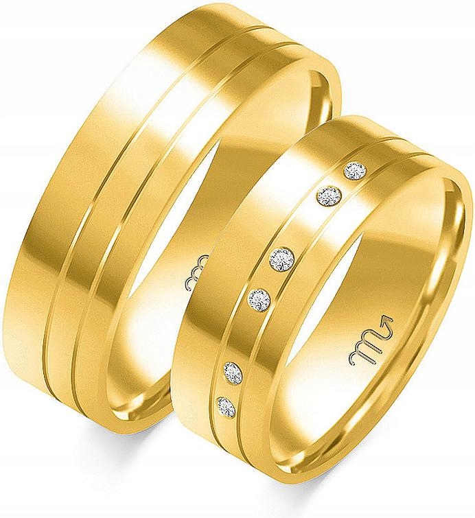 Zlatý snubní prsten svatba 585 velikost 20 21 22 dámská pánská kolekce 14K