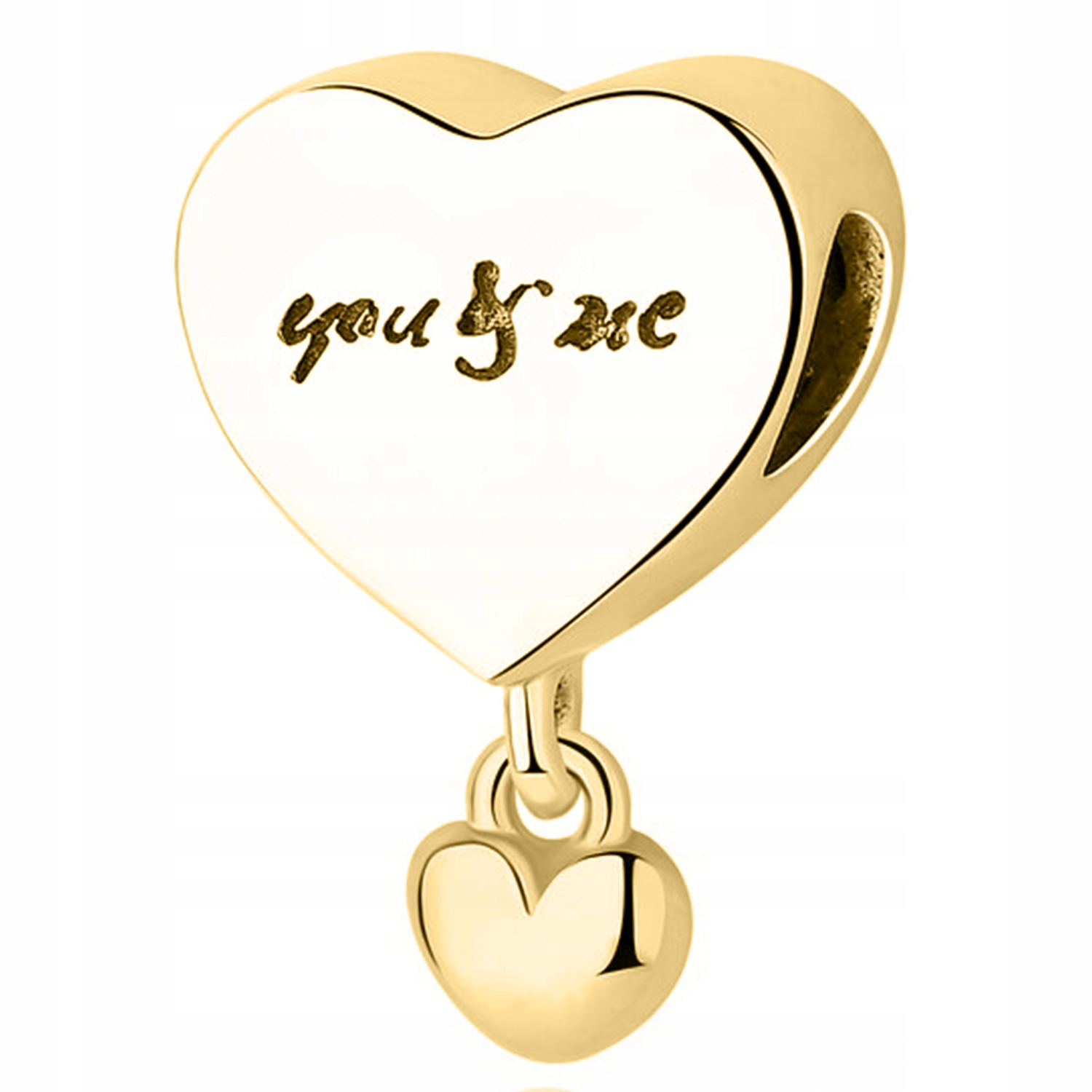 Zlatý přívěsek You & Me Srdce stříbro 925