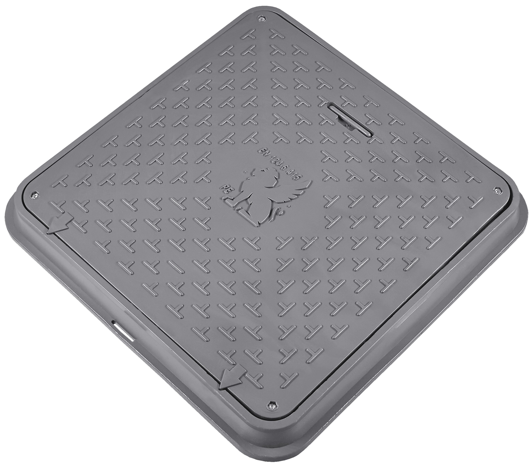 Kryt poklopu do studne Štvorcový 720/600 A15 BabylonPlast Šedý