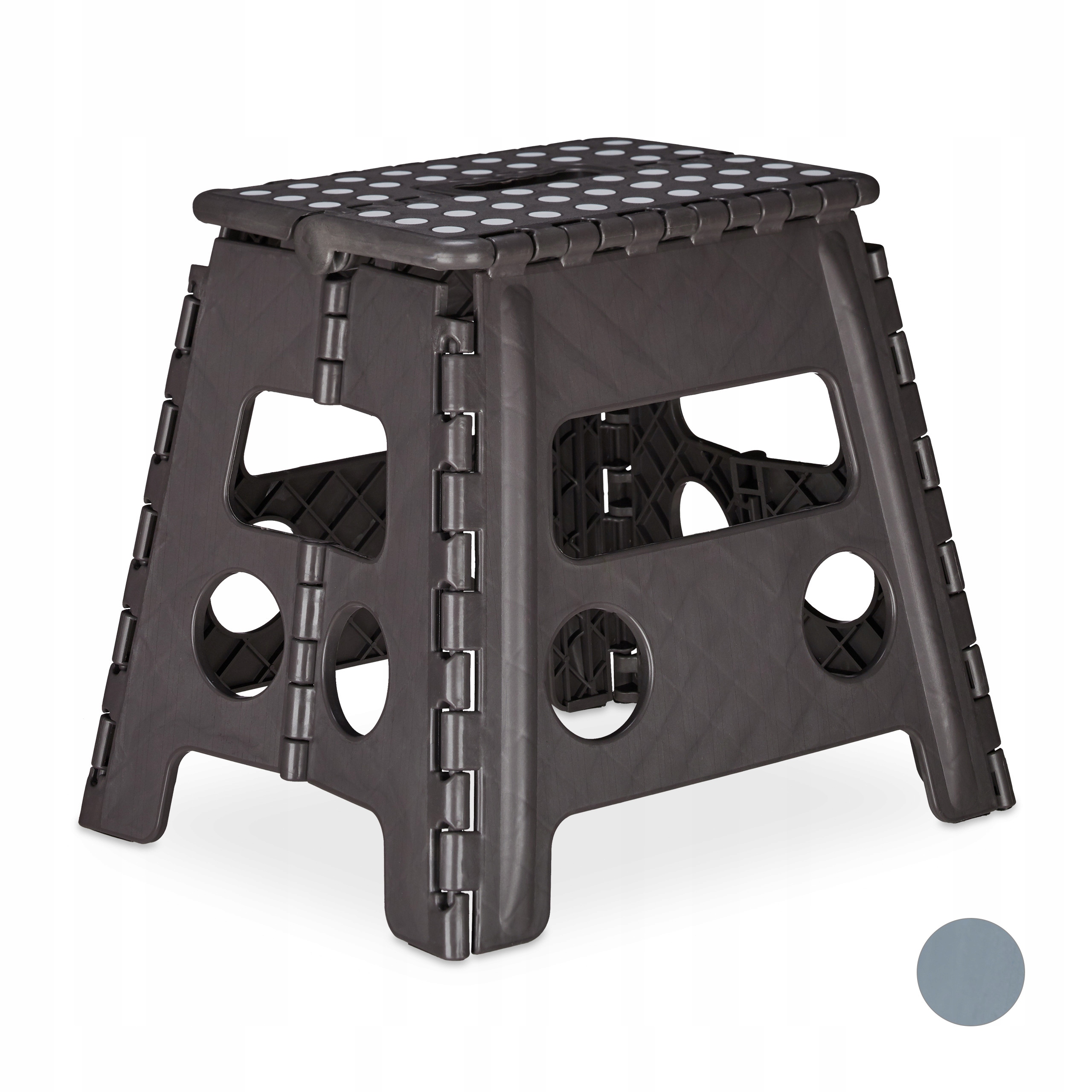 Taboret Relaxdays odcienie szarości 32,5 cm