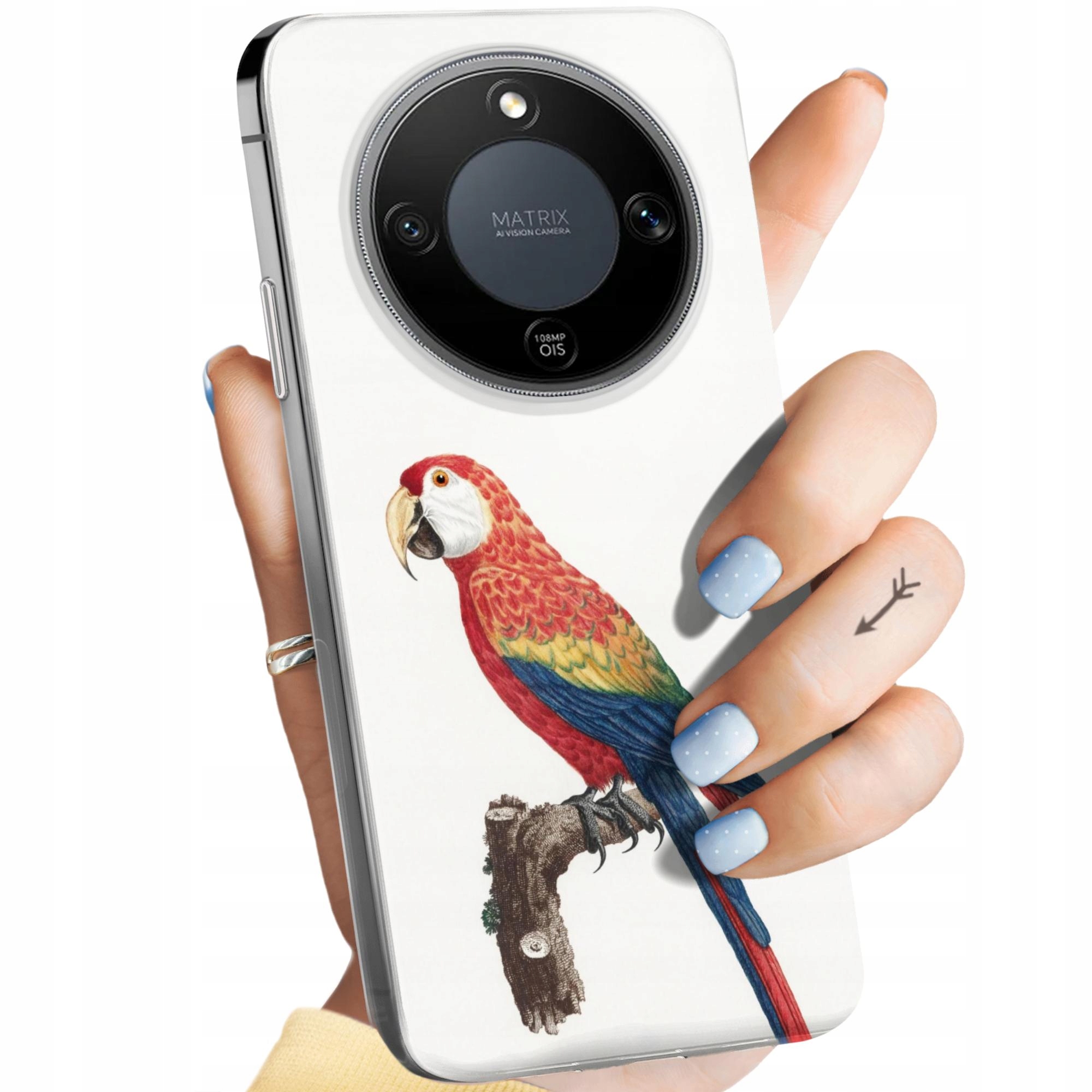 Etui Do Honor X70 X9D MAGIC8 Lite Ptaki Ptak Papuga Koliber Case