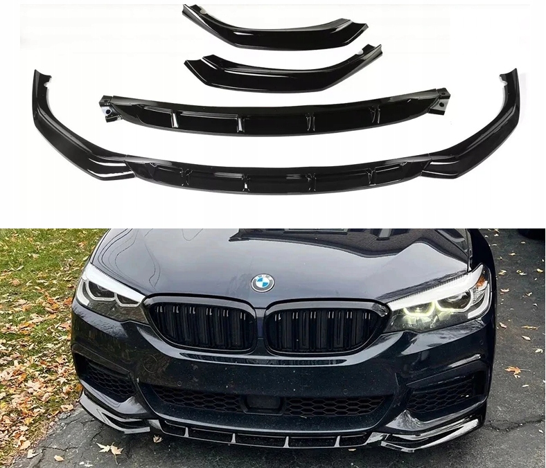 Kryt nárazníku Splitter Černý Bmw G30 G31 Předlift 2017-2020 M Sport