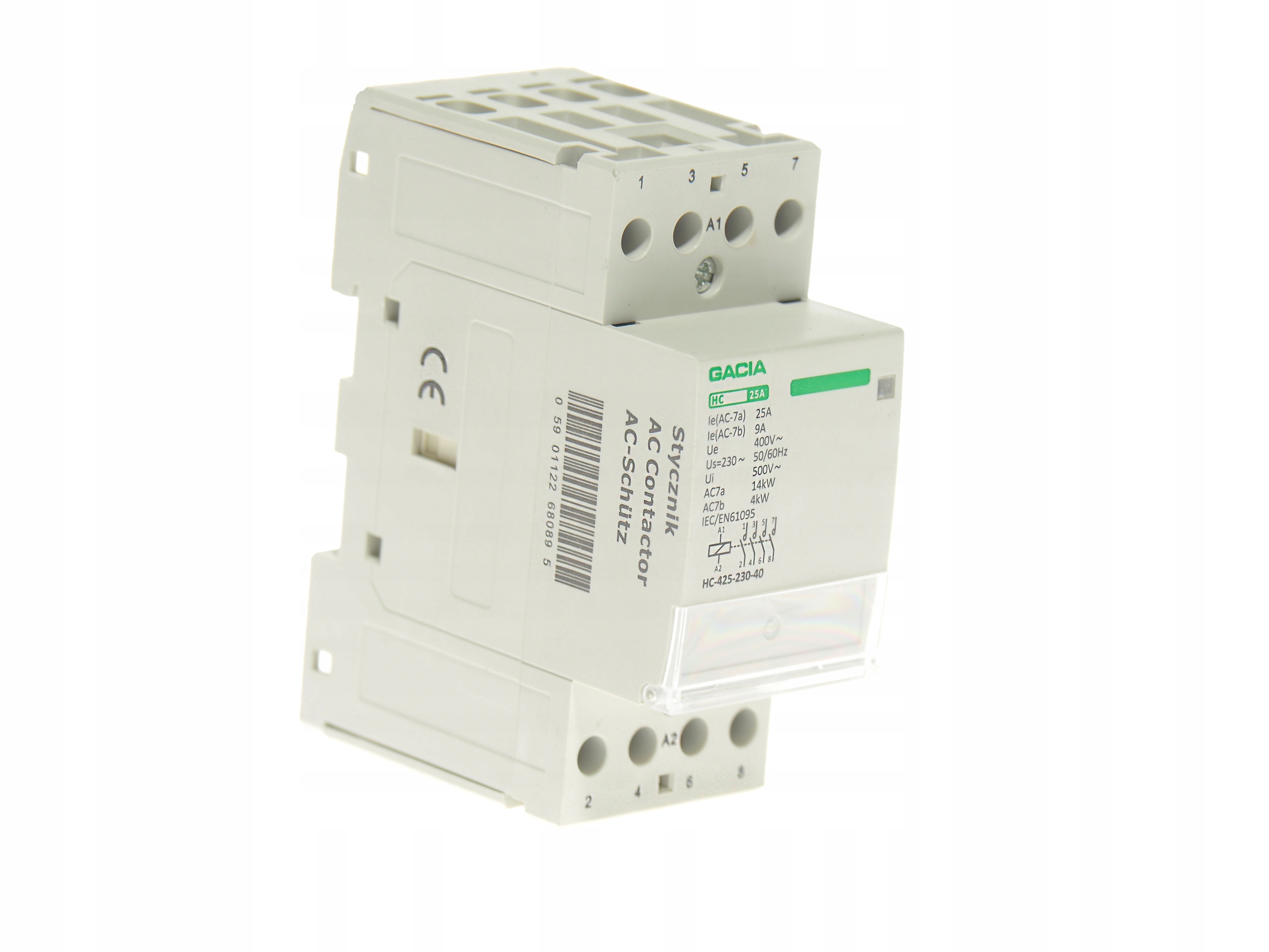 

Stycznik Modułowy Instalacyjny 3F 25A 4Z 4NO 230V