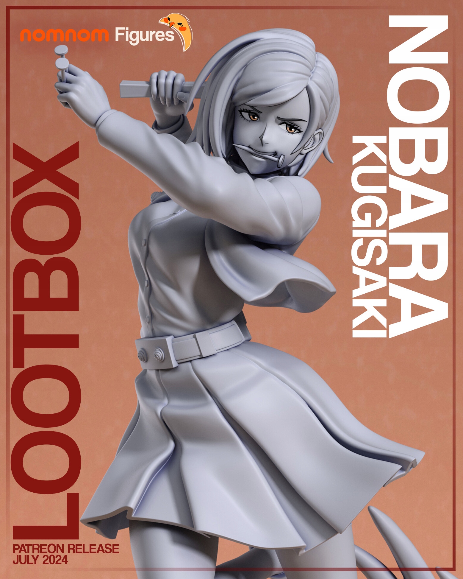 Figurka Nobara Kugisaki Jujutsu Kaisen NomNom Figures 3D tisk