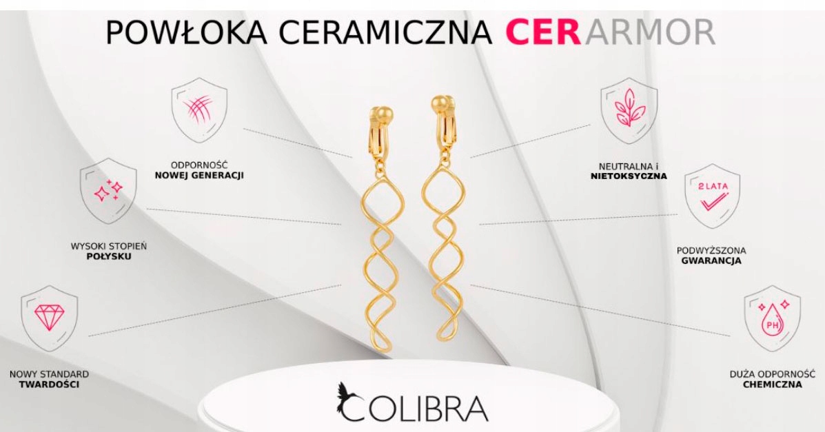 COLIBRA Pozłacane Kolczyki Złote Różowe Kwiatuszki Kwiatki Dla Dziewczynki Materiał Posrebrzany Pozłacany