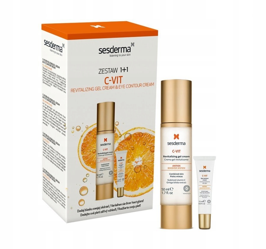 Sesderma zestaw C-Vit krem-żel do twarzy 50 ml krem pod oczy 15 ml