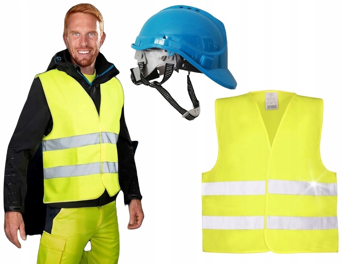 

Kask Roboczy Ochronny+Kamizelka Ostrzegawcza Ardon