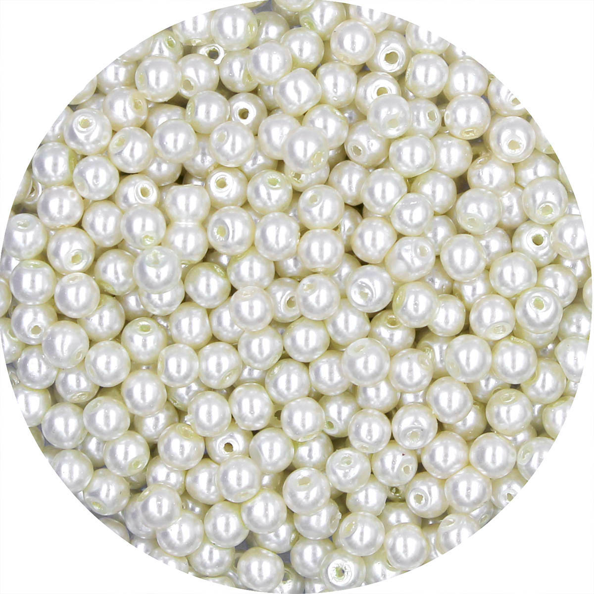 Perła Perły Perełki Szklane 4mm 50szt ecru