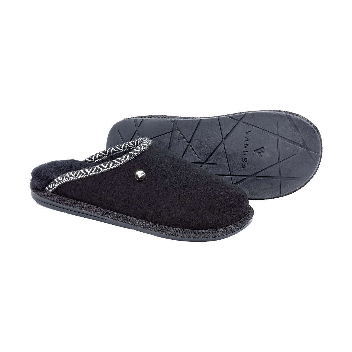 Pánské Horalské pantofle Papuče Bačkory Vlněné teplé Černé velikost 47